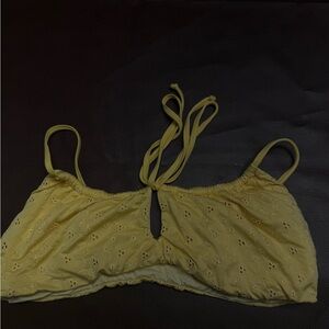 Dippin' Daisy's Yellow Eyelet Bikini Top